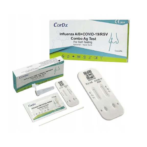 Schnell-Nasentest 4 in 1 für Covid, Grippe A/B, VRS-Beschreibung lesen