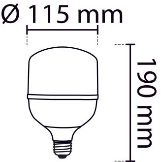 Ampoule LED 40W E27, blanc froid 6500K-Lire la description