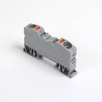 Morsetto di collegamento per guida DIN 10 mm², 2 fili, grigio-Leggi tutto