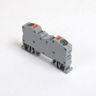 Morsetto di collegamento per guida DIN 10 mm², 2 fili, grigio-Leggi tutto