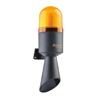 Sirena LED con segnalazione ottica gialla 24 AC/DC-Leggi tutto