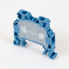 Morsetto di connessione a vite 2,5 mm² per guida DIN, 2 fili, blu