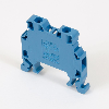 Morsetto di connessione a vite 2,5 mm² per guida DIN, 2 fili, blu
