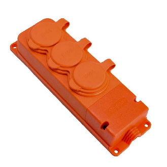 Presa tripla ermetica IP44 250V 16A-Leggi tutto