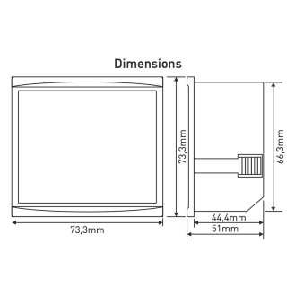 Afficheur LED 230 VCA pour montage sur panneau-Lire la description