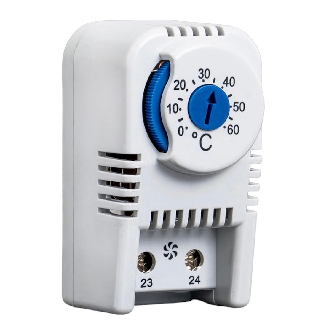 Thermostat bimétallique à commutation NO, plage de réglage 0-60°C-Lire la description