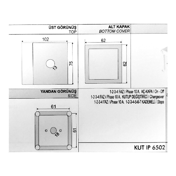 Caja de plástico IP65 para interruptor de levas-Leer más
