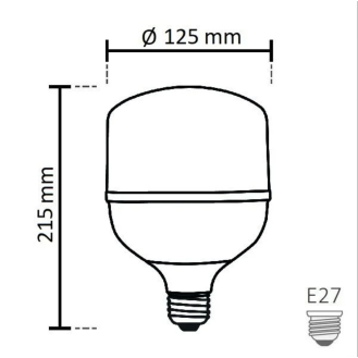 Ampoule LED 50W E27 6500K 4290 Lm-Lire la description