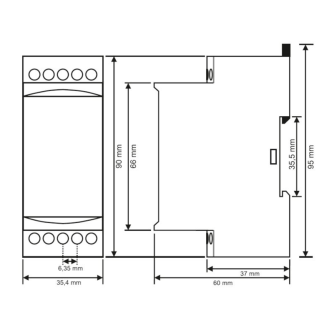 Thermostat sur rail DIN avec capteur externe-Lire la description