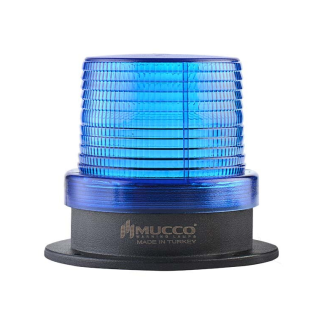 Blaue Deckenleuchte, Durchmesser 90 mm, 5 Beleuchtungsmodi, 10 SMD-LEDs mit Summer, 12-24 V AC/DC-Beschreibung lesen