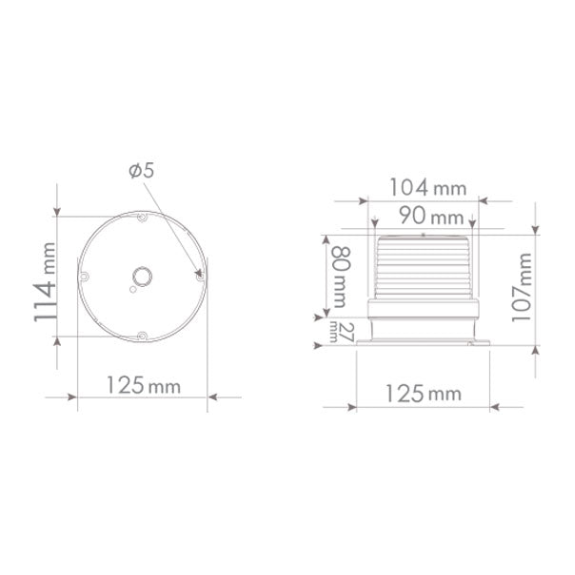 Lampada da soffitto blu, diametro 90 mm, 5 modalità di illuminazione, 10 LED SMD con cicalino, 12-24 V AC/DC-Leggi tutto