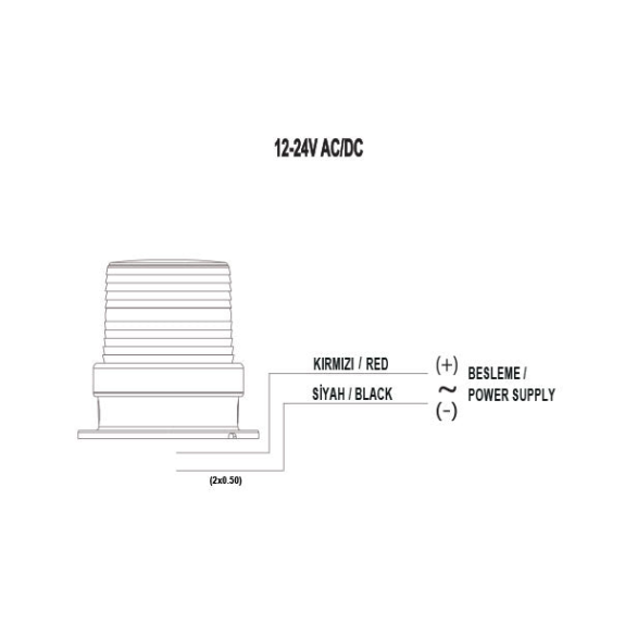 Lampada da soffitto blu, diametro 90 mm, 5 modalità di illuminazione, 10 LED SMD con cicalino, 12-24 V AC/DC-Leggi tutto