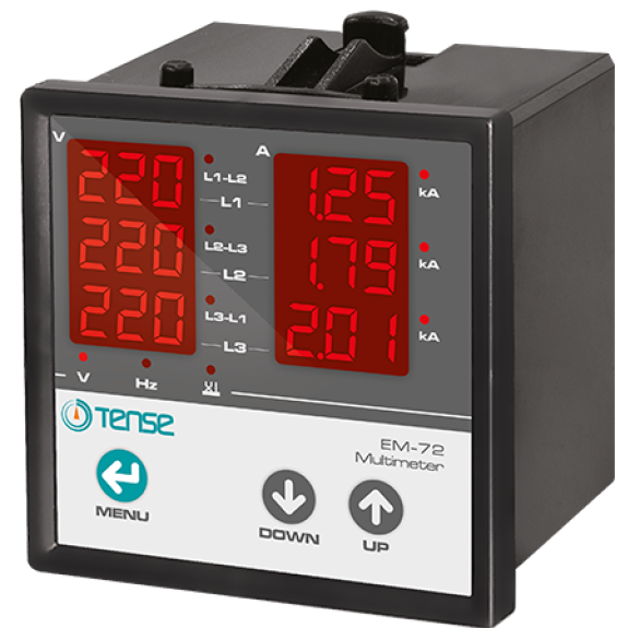 Dreiphasiges digitales Multimeter mit Strom-, Spannungs- und Frequenzanzeige-Beschreibung lesen