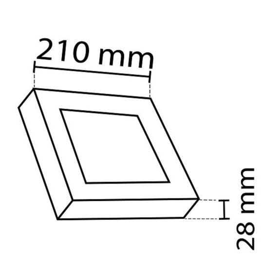 Panneau LED carré 18W 6500K-Lire la description