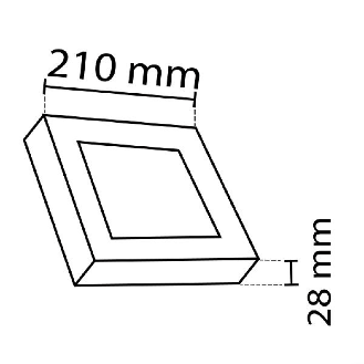 Panneau LED carré 18W 6500K-Lire la description
