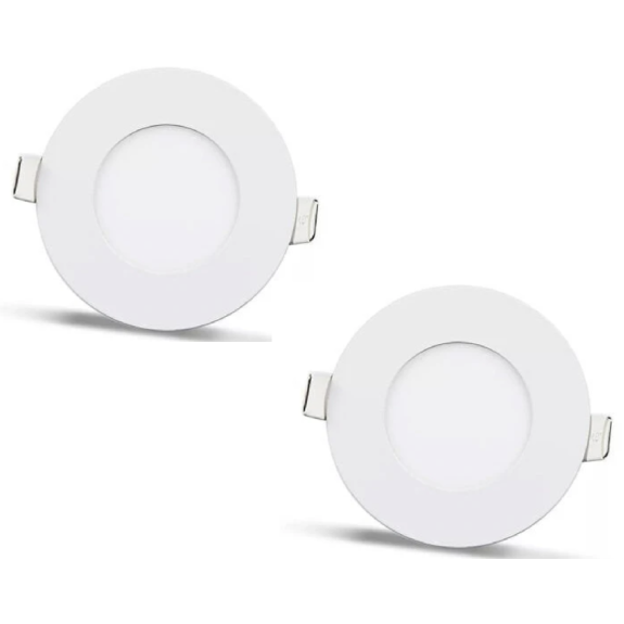 Panneau LED rond encastré 3W 270 lm blanc chaud-Lire la description