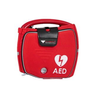 Rescue Sam  Kompakter und benutzerfreundlicher halbautomatischer AED mit Sprach- und Bildanweisungen für jede Phase der Reanimation. Für Erwachsene geeignet und mit schützender Tragetasche.-Beschreibung lesen