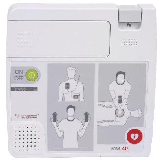 Halbautomatischer Defibrillator mit Sprach- und Bildführung-Beschreibung lesen