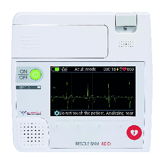 Halbautomatischer Defibrillator mit Farb-LCD-Display-Beschreibung lesen