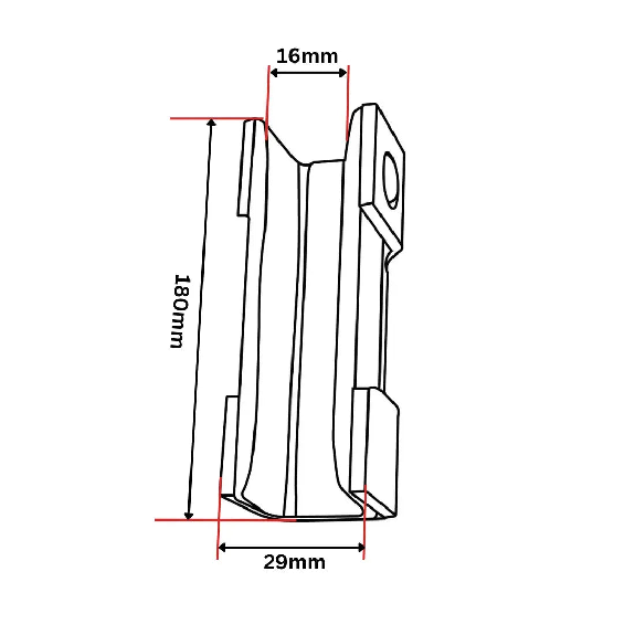 Insert de patin de guidage avec amortissement pliable-Lire la description