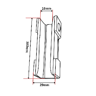 Insert de patin de guidage avec amortissement pliable-Lire la description