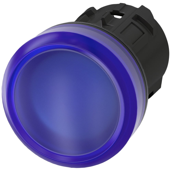 Elemento frontale per indicatore luminoso 22 mm in plastica blu-Leggi tutto