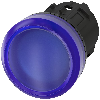 Elemento frontale per indicatore luminoso 22 mm in plastica blu