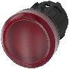 Elemento frontale per lampada spia 22 mm in plastica rossa