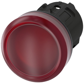 Elemento frontale per lampada spia 22 mm in plastica rossa-Leggi tutto