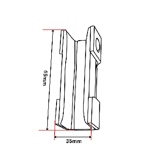 Insert d'onglet court 28 x 35 x 55 mm-Lire la description