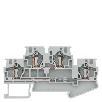 Morsetto passante a due piani 4mm² grigio-Leggi tutto