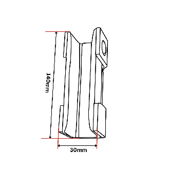 Insert de patin de guidage 140x30x27-Lire la description