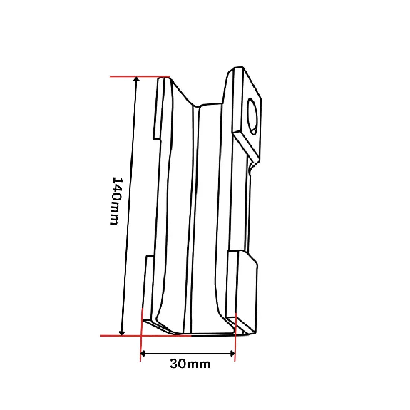 Insert de patin de guidage 140x30x27-Lire la description