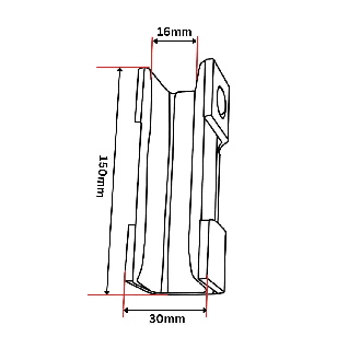 Insert de patin de guidage 150x30x35 mm-Lire la description