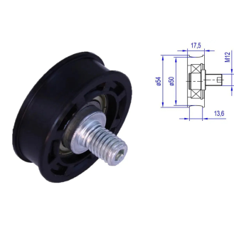 Rodillo de patada excéntrico D=54 mm-Leer más