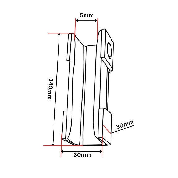 Standard-Führungseinlage 140 x 29,5 x 30 mm-Beschreibung lesen