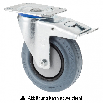 Lenkrolle TPE Ø100x32mm mit Doppelstop-Beschreibung lesen