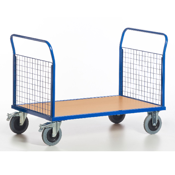 Gitter-Doppelstirnwandwagen 1000x600mm, Tragkraft 600kg-Beschreibung lesen