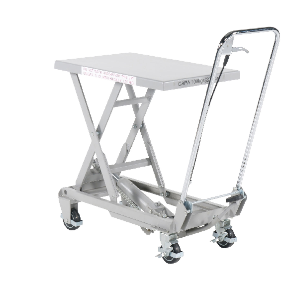 Hubtisch hydraulisch aus Aluminium 100 kg-Beschreibung lesen