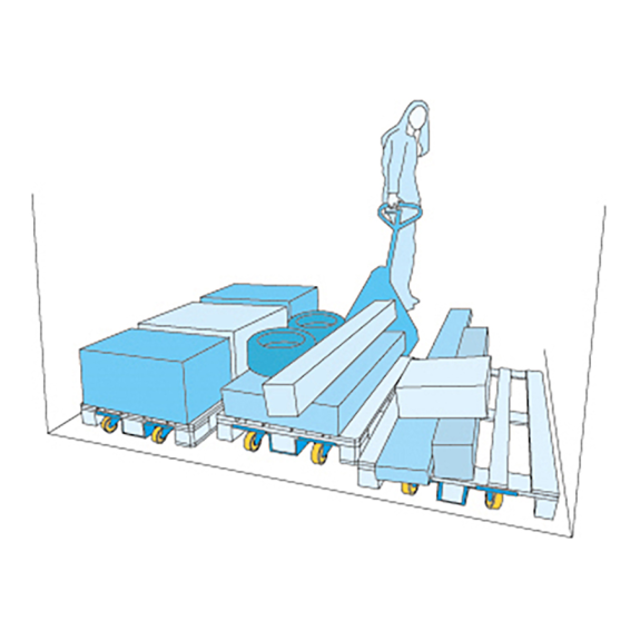 Palettenroller verzinkt 2000 kg für Euro-Paletten 1200x800 mm-Beschreibung lesen