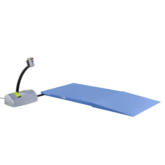 Hubtisch mit Auffahrrampe 230V, Hubhöhe 840 mm, Tragkraft 1000 kg-Beschreibung lesen