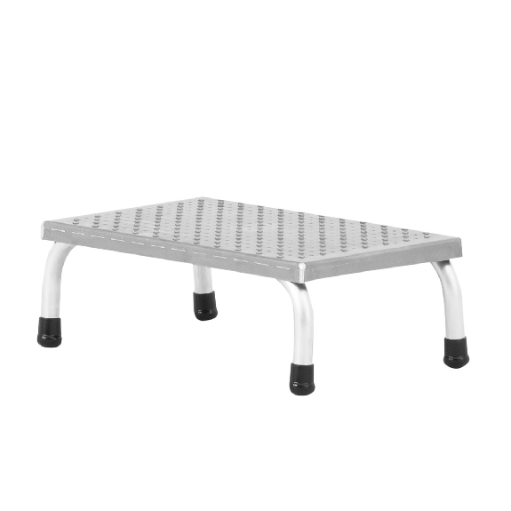 Trittleiter aus Aluminium mit Lochblech R13, 1 Stufe-Beschreibung lesen