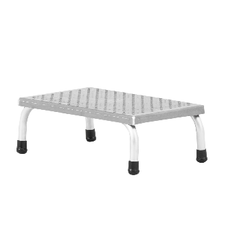 Trittleiter aus Aluminium mit Lochblech R13, 1 Stufe-Beschreibung lesen