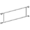 Doppelrückenlehne aus Aluminium 1,80 m