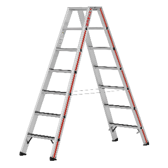 Stehleiter 2x7 Stufen mit R13-Beschichtung-Beschreibung lesen