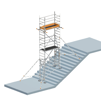 Treppen-Kit für Fahrgerüst mit 2 Durchgängen 7,03 m AH-Beschreibung lesen