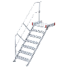 Podesttreppe 45° aus Aluminium 7 Stufen