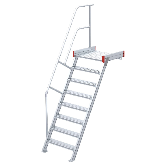 Aluminium-Podesttreppe 60° 8 Stufen-Beschreibung lesen