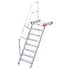 Aluminium-Podesttreppe 60° 8 Stufen