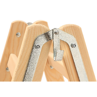 Stehleiter aus Holz mit Eimerhaken 2x7 Sprossen-Beschreibung lesen